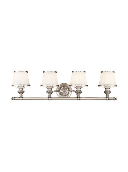 Milton 4-Light Bath Sconce in Polished Nickel.